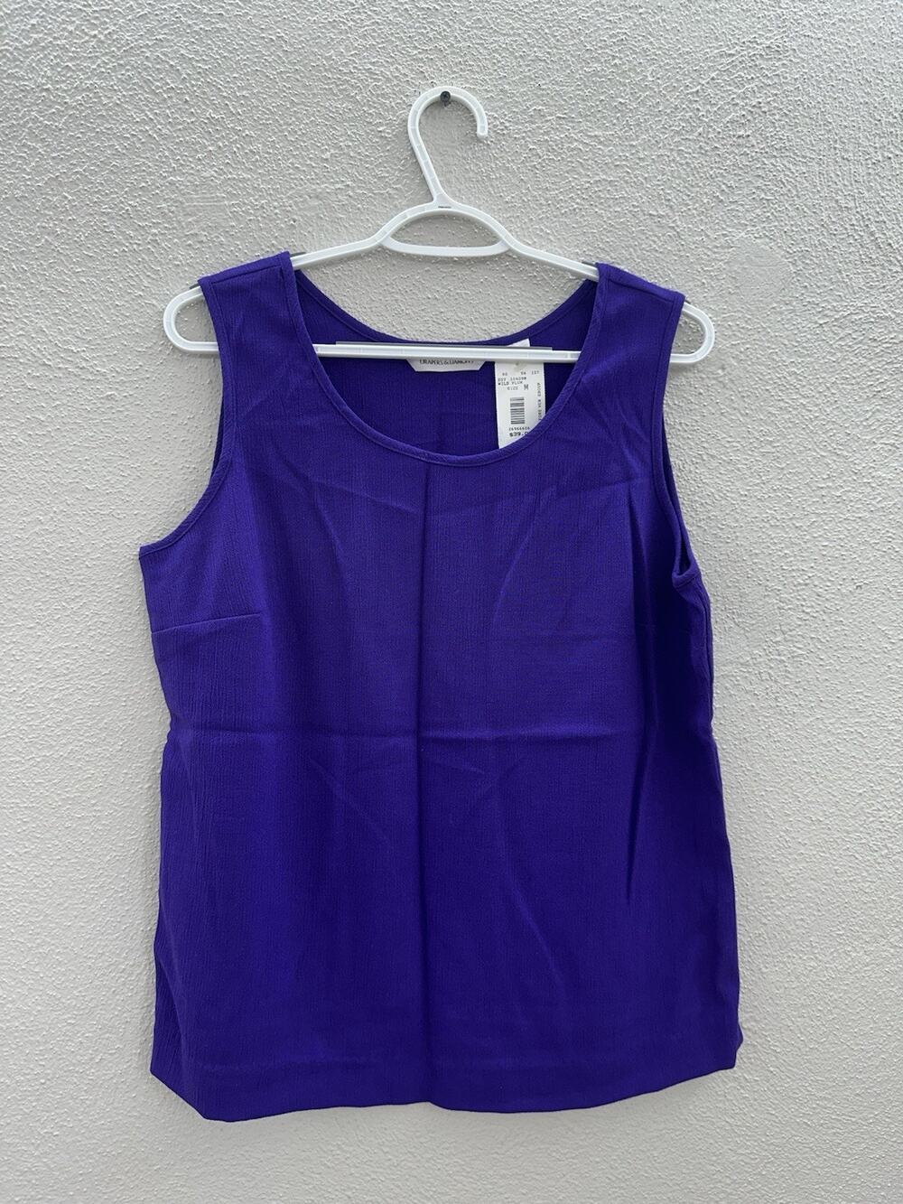 Drapers & Damons Womens Tank Top Size Medium Purple Wild Plum NWTs